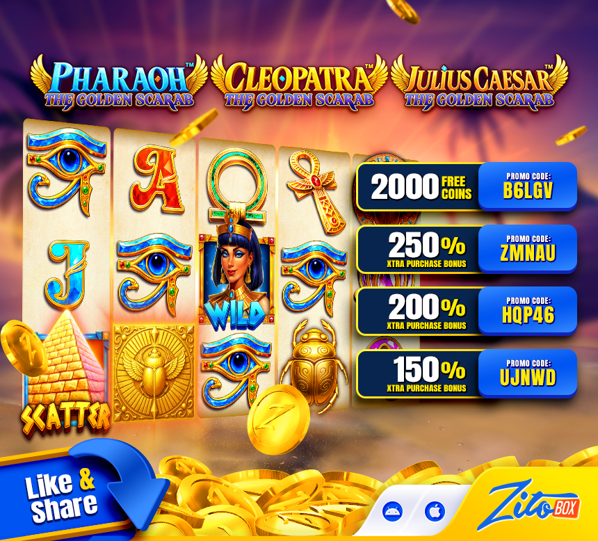 Zitobox's tweet photo. New Game Just Released! 👸🏼 PHARAON - CLEOPATRA - JULIUS, THE GOLDEN SCARAB - REMAKE 👸🏼
⭐ TRIPLE BONUS ⭐
Time again! Claim all 3 Bonus Codes    
Play Here >> https://t.co/pxqWtpqJgR << Enjoy! 
#Zitobox #onlinecasino #latestbonuscodes #slots #jackpot #freeslots #playslots https://t.co/WydSXxvzzB