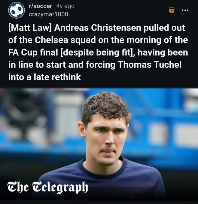 Bear_FCB's tweet photo. #ChristensenOut https://t.co/fNyuzNuvQj
