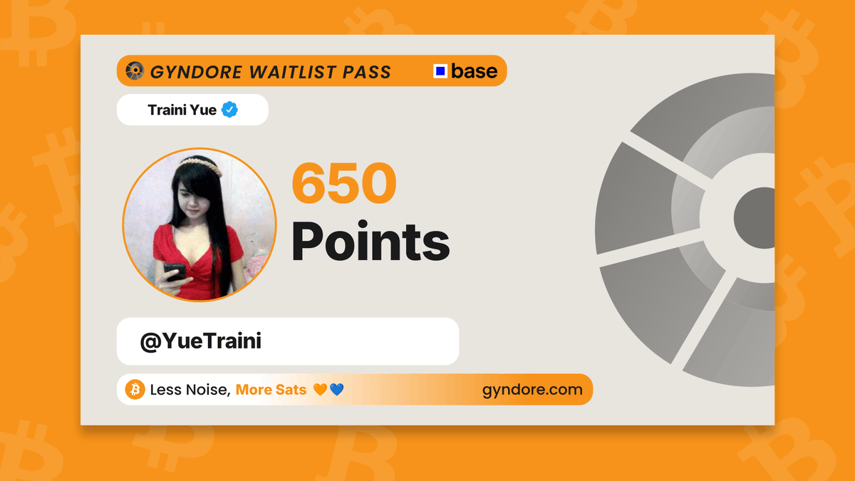 YueTraini's tweet photo. Secured my spot on the @Gyndore waitlist.

Already stacking. It pays to be early.

Join now &amp; claim your points → https://t.co/KZeijiOGcA https://t.co/Jq3bcXfnOa