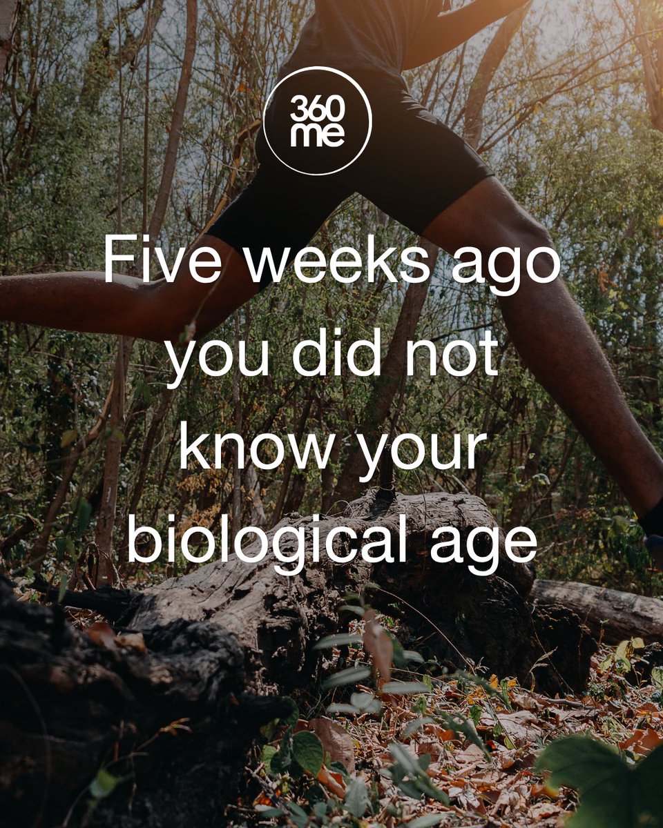 The360Me's tweet photo. Five weeks ago you didn’t know your biological age. 

You still might not. https://t.co/gu8L90TVB7