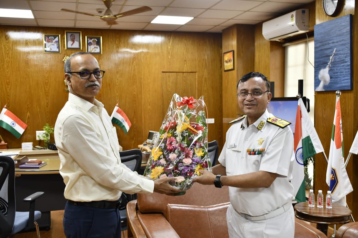 IN_DCP's tweet photo. Rear Admiral Rupak Barua, VSM, Director General of Naval Inspection (DGNAI) visited Naval Armament Depot Mumbai on 20 May 2026.

During the visit, Shri Jagdish Prasad, INAS, Chief General Manager,  apprised him of the operational activities, ongoing initiatives, key challenges, and the roadmap for future endeavours at the establishment.