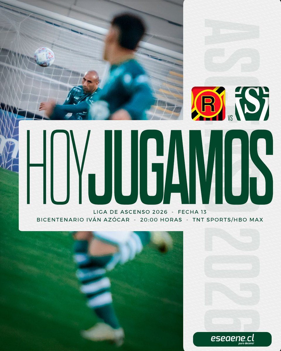 eseaenecl's tweet photo. A repetir otro triunfo fuera de casa.

🏆 Liga de Ascenso 2026 - Fecha 13.
🆚 Rangers.
📅 Viernes 22/05.
⌚️ 20 horas.
🏟 Bicentenario Iván Azócar Bernales.
📡 TNT Sports - HBO Max.

#SWvsRAN #SW2026 #VolveremoSW. https://t.co/WDKn6BelsX