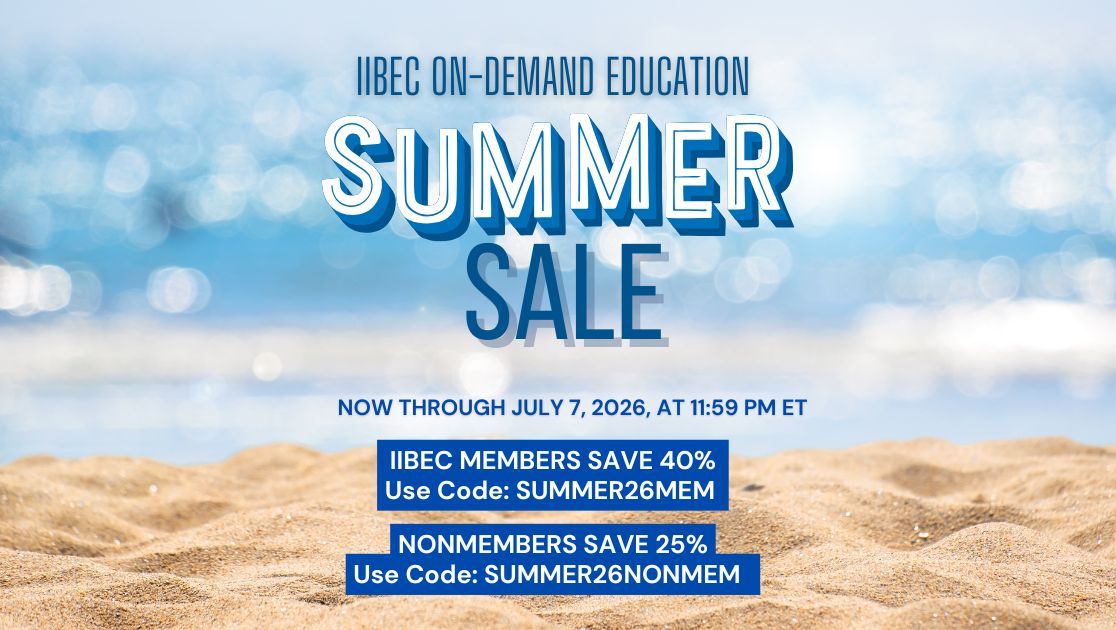 IIBEC2020's tweet photo. Sun's Out, Sales On!

Get ready for summer with IIIBEC and save up to 40% now through Tuesday, July 7, on IIBEC’s on-demand education. 

Act now before the summer sale ends and earn IIBEC CEHs at a Discount: https://t.co/FMZFftMrIK https://t.co/Uyspz3PfeM