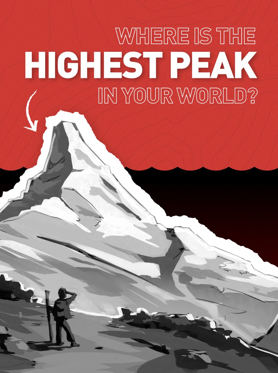 panthalassa_e's tweet photo. When designing your world, you have to ask yourself the big, important questions. But also the small, curious ones!

Have you ever thought about what the highest point on your map is? What is there? Who has climbed it, and why?

#worldbuilding #writing #fantasy #dnd #mapmaking https://t.co/Dys9fbCkRR