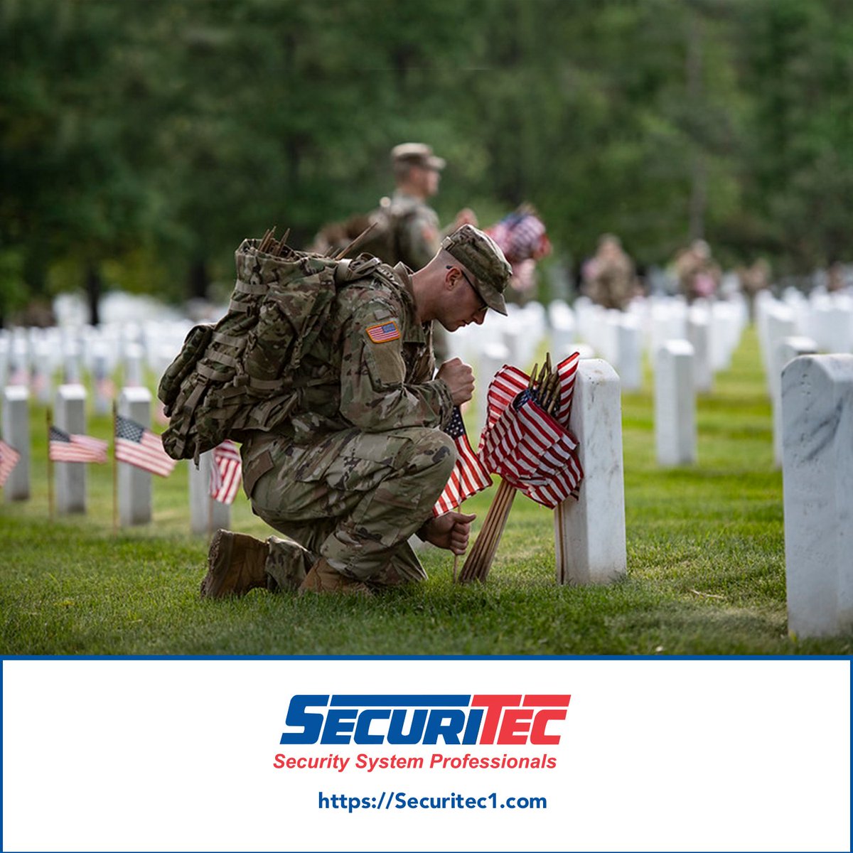 SecuritecOne's tweet photo. To honor the memory of our fallen heroes, please note that our office will be closed on Memorial Day, May 25th. Monitoring is not affected. https://t.co/Vsxil44e7M