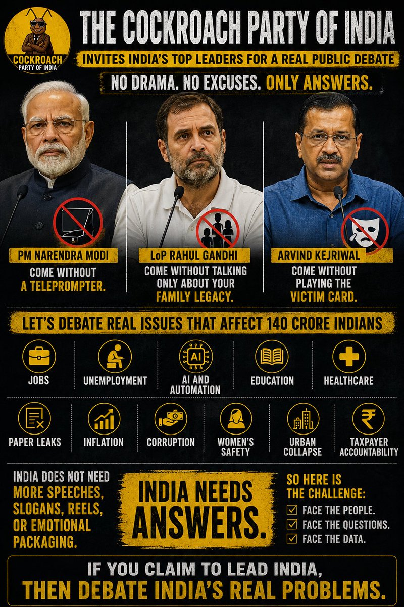 Cockroach Party of India tweet media