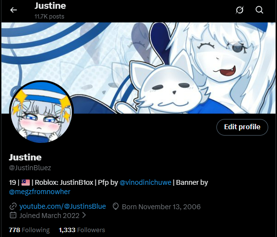 Justine tweet media
