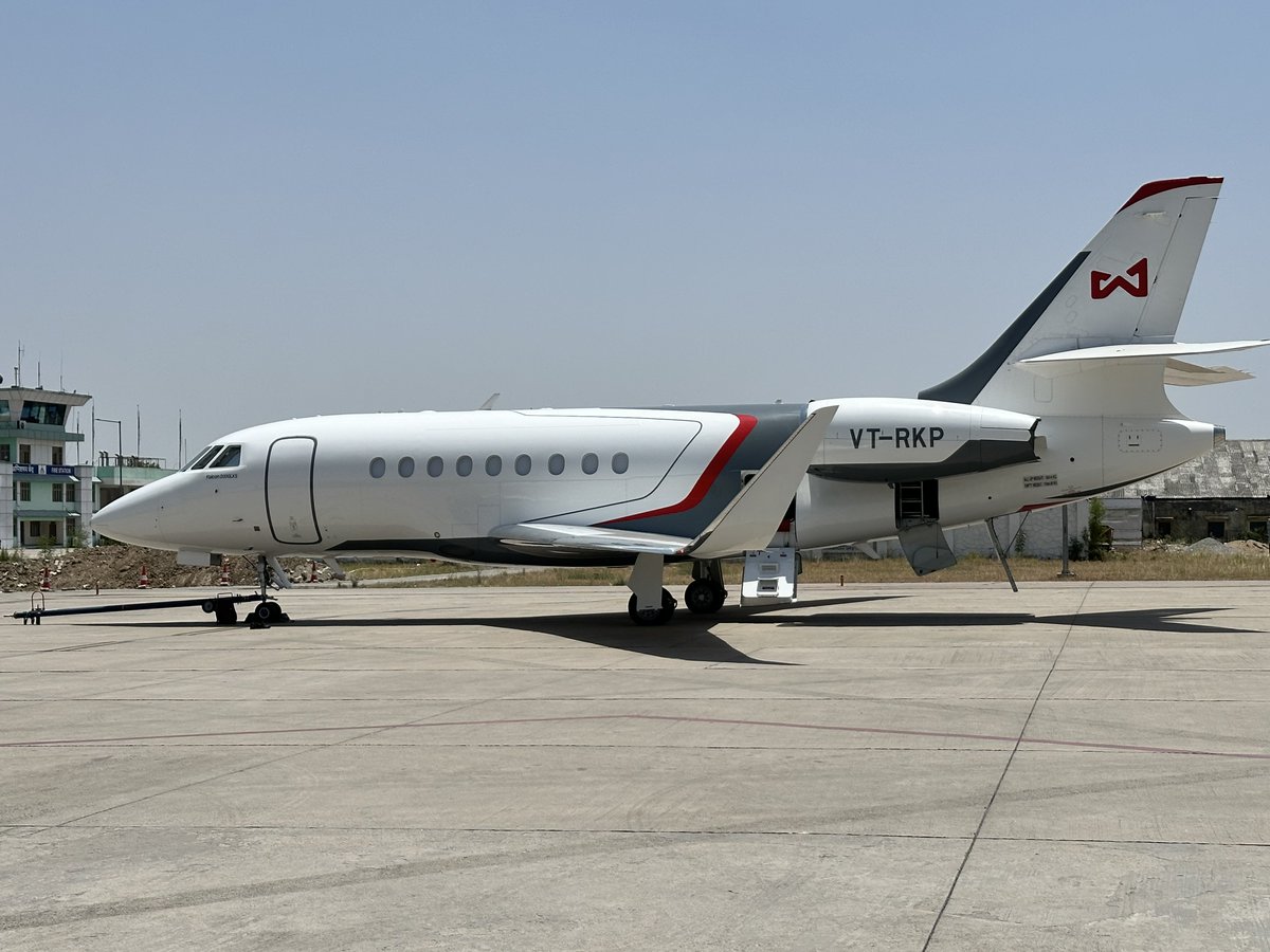 Aviatorflyboy's tweet photo. Saw this aircraft at Udaipur. It was asking for clearance to Colombo. 

I am wondering who would travel from Udaipur to Colombo in peak summer in a luxury Private Jet 

Any details on who is the owner of this aircraft 

Its a Falcon 2000 LXS https://t.co/qt6swpl9J0