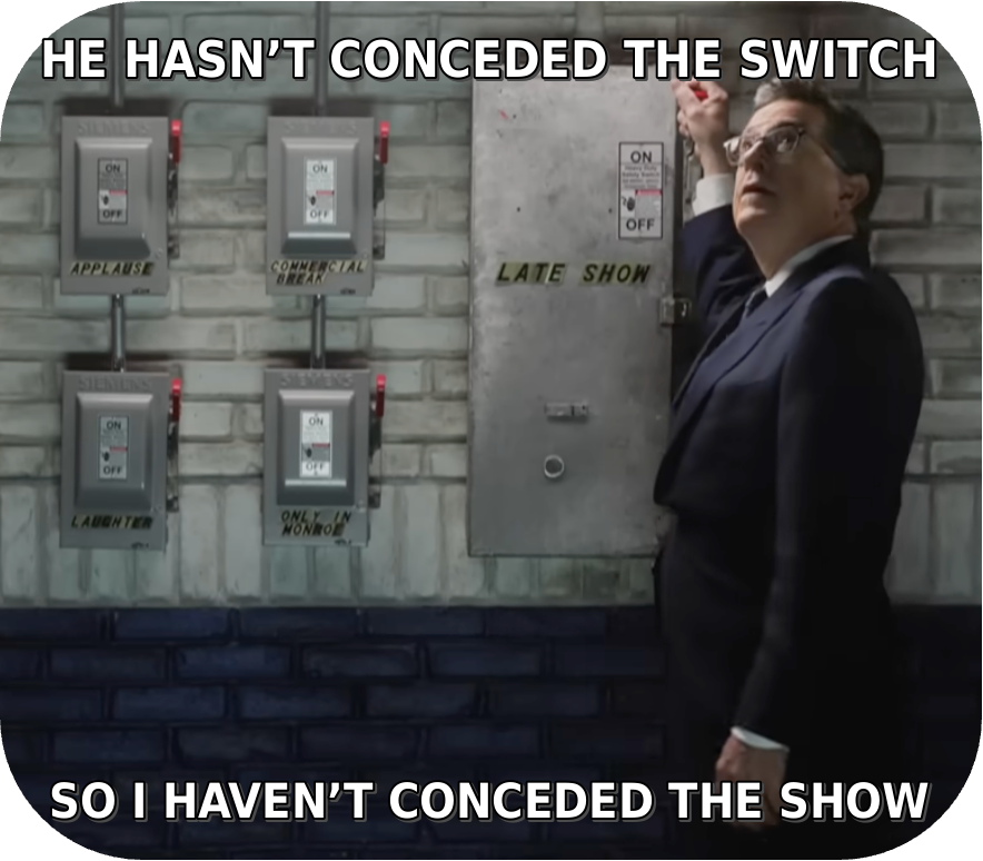 UndoExec's tweet photo. Some shows end. Some just make the wrong people feel too seen.

@colbertlateshow #StephenColbert #ColbertNation https://t.co/D0xyVlxOj3