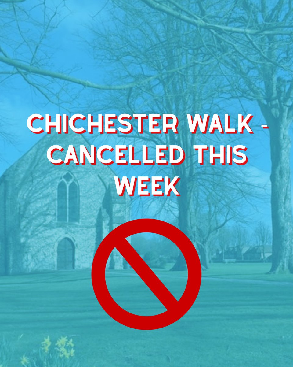 MenWalkTalk's tweet photo. Our Chichester Walk tomorrow has been cancelled due to illness. (Get better soon Josh!)

The next Chichester walk will be next week, Saturday 30th May at 11am 😊

You can book here: https://t.co/xU8JuDuw13 https://t.co/OLgsKvmDer