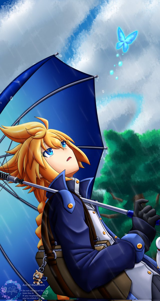 WindyBirdID's tweet photo. "A walk through the rain"

'The sound of the rain... used to calm me down... Then why? Why do I feel sad while seeing it?'

(Now I know that iX3 will come out, and my brain is short-circuiting 🫠🫠🫠)

#ガンヴォルトアート #gunvolt #luminousavengeriX #azurestrikergunvolt https://t.co/eWDcvM5GyI
