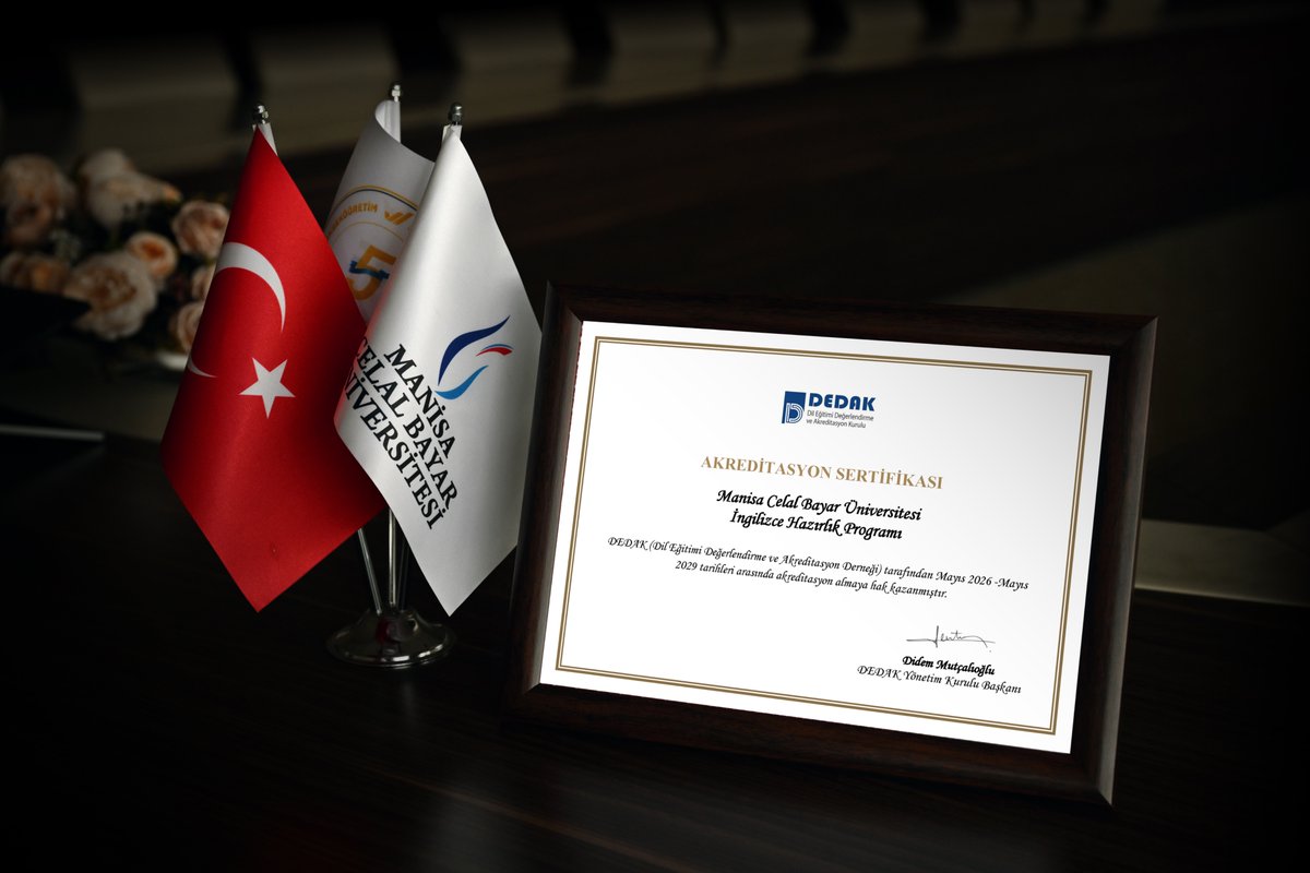 mcbu1992's tweet photo. Yabancı Diller Yüksekokulu, İngilizce Hazırlık Programımız, Dil Eğitimi Değerlendirme ve Akreditasyon Derneği (DEDAK) tarafından yeniden akredite edildi! 

📰 https://t.co/Q2tMq6svdq

#mcbü #ManisaCelalBayarÜniversitesi #İngilizcehazırlıkprogramı #akreditasyon #dedak #mcbüydyo https://t.co/zDwFwjyqfC