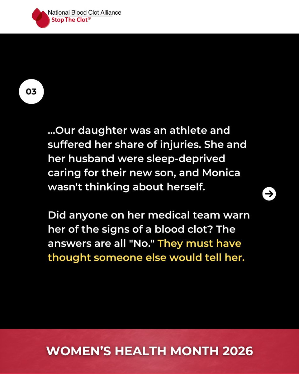 StopTheClot's tweet photo. 💙 Monica wore jersey #16. Her mom asks for just 16 seconds of your time.

🩸 Monica was an athlete, a math teacher, and a new mother who died 12 days postpartum from a PE. Calf tightness. General pain. No one told her these were warning signs.

⚠️ Monica's Plea: if you're postpartum and have leg pain, swelling, or shortness of breath — call your doctor. Don't wait for your six-week appointment.

Full Story:  https://t.co/knl4l9jhSK

#womenandbloodclots #WomensHealthMonth26 #womenwelove #stoptheclot