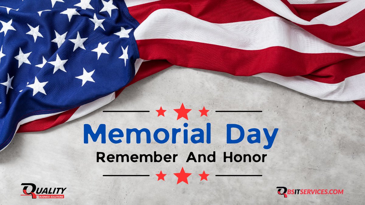 QBS_Copiers's tweet photo. Remembering and honoring the brave men and women who made the ultimate sacrifice for our freedom. This Memorial Day, we pause to reflect with gratitude and respect. 🇺🇸 #MemorialDay #HonorAndRemember https://t.co/Lwk9cA7l8P