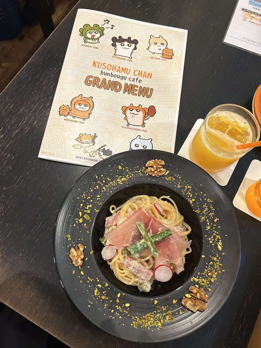 0206_arin's tweet photo. 本日は久しぶりの推し活day……·⸌̟͂̋⸍̑⸜̑⸝͂ ໋

クソハムちゃんと文房具カフェさんのコラボに行ってきたよ🐹
まずお食事がとっても美味しくて、スタッフさんも優しいᵕ ̥_ .̫ _ ̥ᵕ~❤︎゛
そしてその名の通り店内の文房具を使って自由にお絵描きも楽しめるのが最高😽

また行きたい😚 https://t.co/dJuoRBI7eL