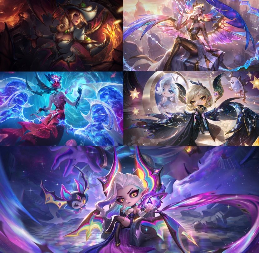 Acervo_Morgana's tweet photo. Morgana tem um total de CINCO skins de Prestígio! https://t.co/XiTdB2r3Zk