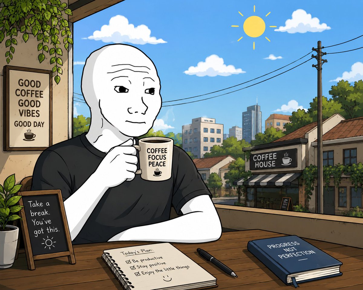 OGwojakofsol's tweet photo. GM everyone, have a nice day ☕ https://t.co/ZZx9SpFiOR