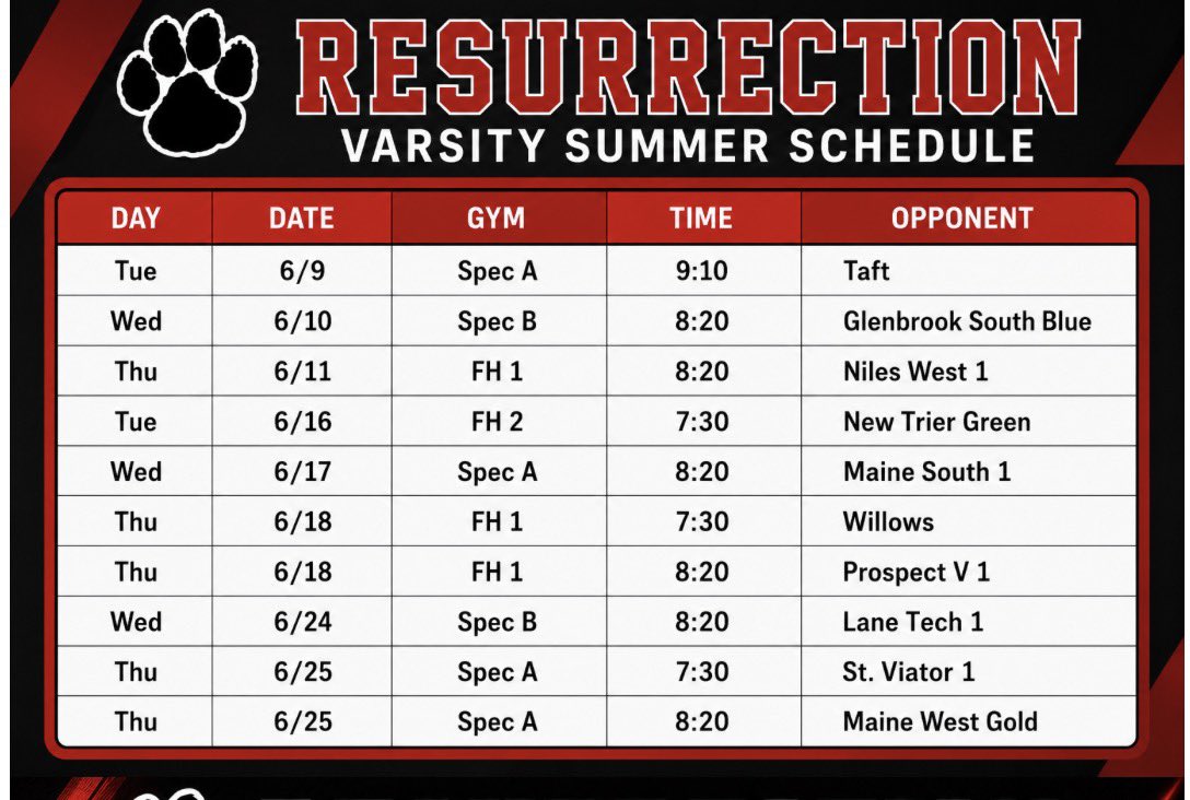 Res_Bball's tweet photo. Summer League Schedule! https://t.co/cqTtiTPJbC