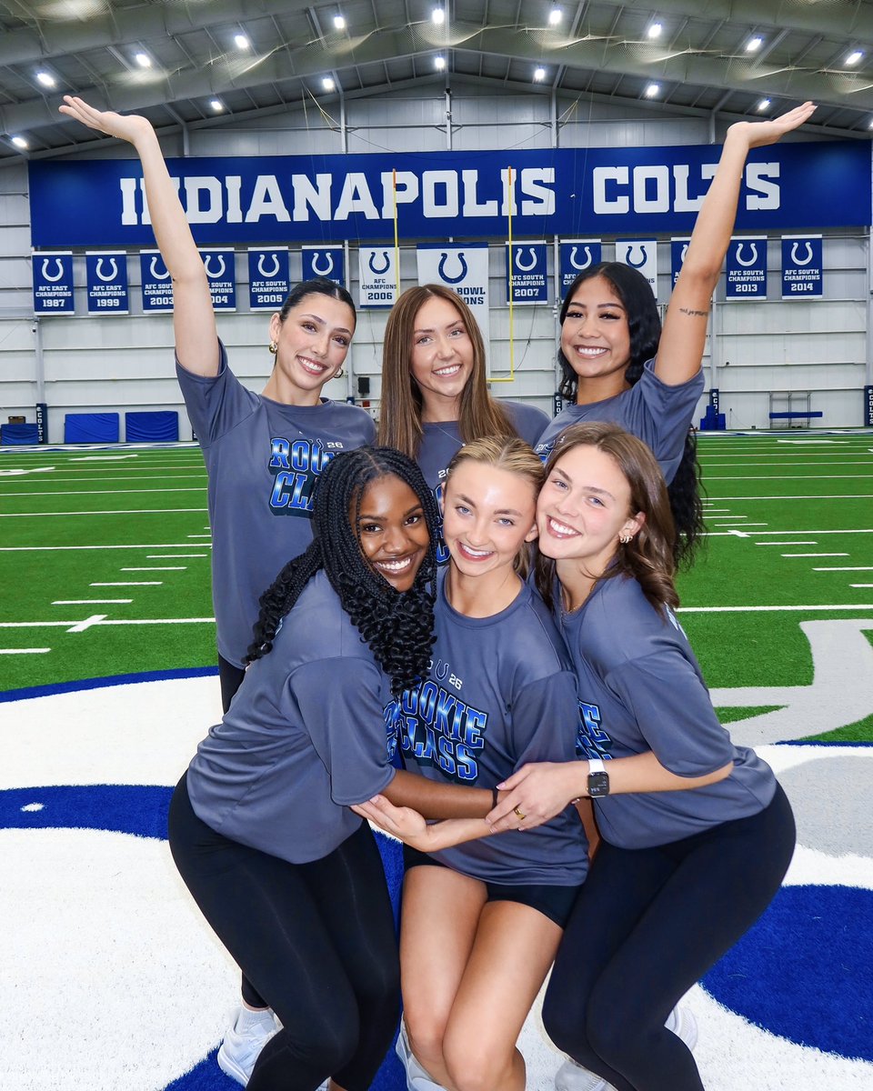 ColtsCheer's tweet photo. peep the shirt 🤭💙 our rookies absolutely crushed their first week of practice! https://t.co/su7TajTip2