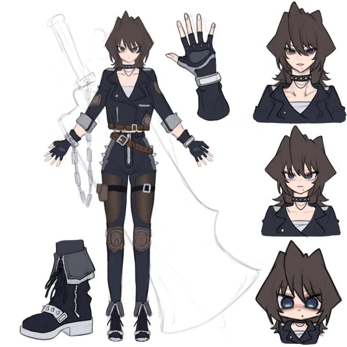 今になってアイコンの奴のキャラデザを練り練りしてる 名前は「sam嬢」と言います