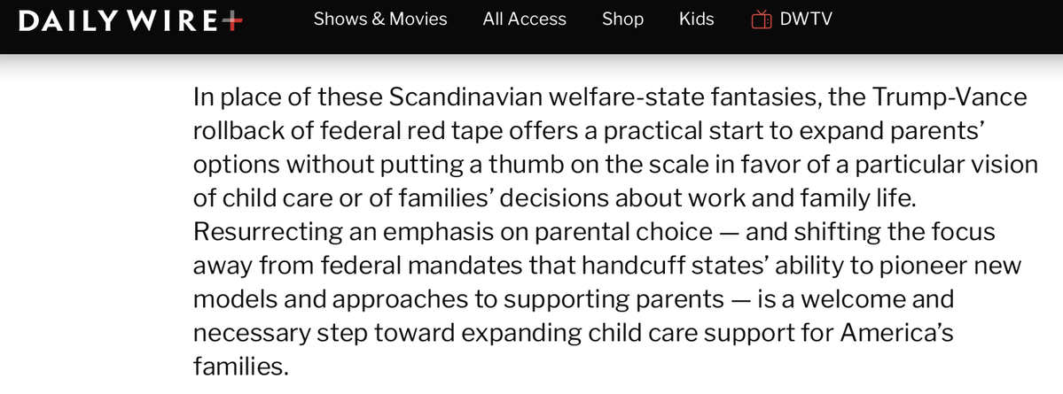 PTBwrites's tweet photo. My @realDailyWire piece on how the Trump administration's parental choice child care policy gives parents more options and control is available here: https://t.co/1227PZR6NV https://t.co/gj0zxzx0lc