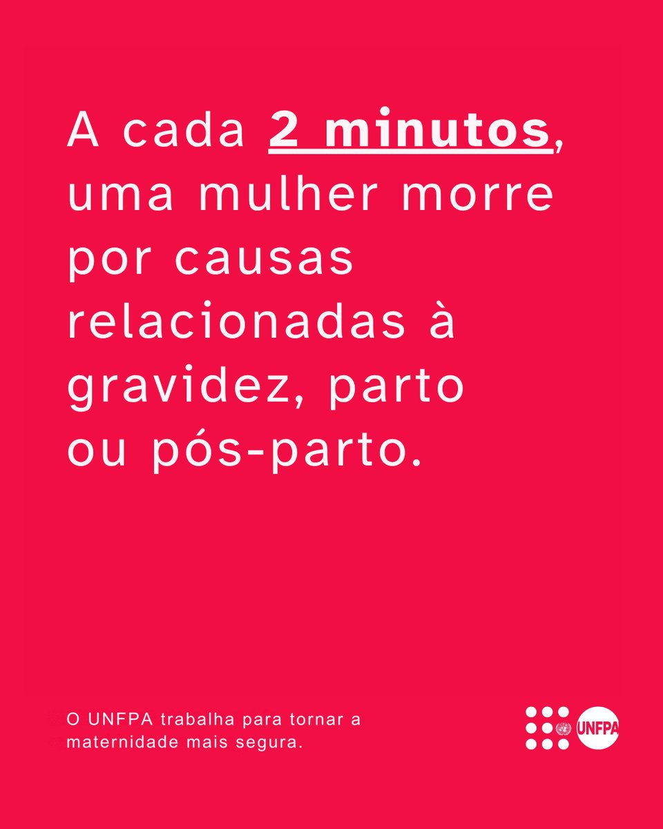 unfpabrasil's tweet photo. ⚠️ A cada dois minutos, uma mulher morre no mundo todo por causas relacionadas à gravidez, ao parto e ao período pós-parto.
É possível implementar essas ações se o compromisso político for fortalecido. Os esforços para alcançar #ZeroMortesMaternasEvitáveis ​​devem ser acelerados. https://t.co/FNZ6Luz5zT