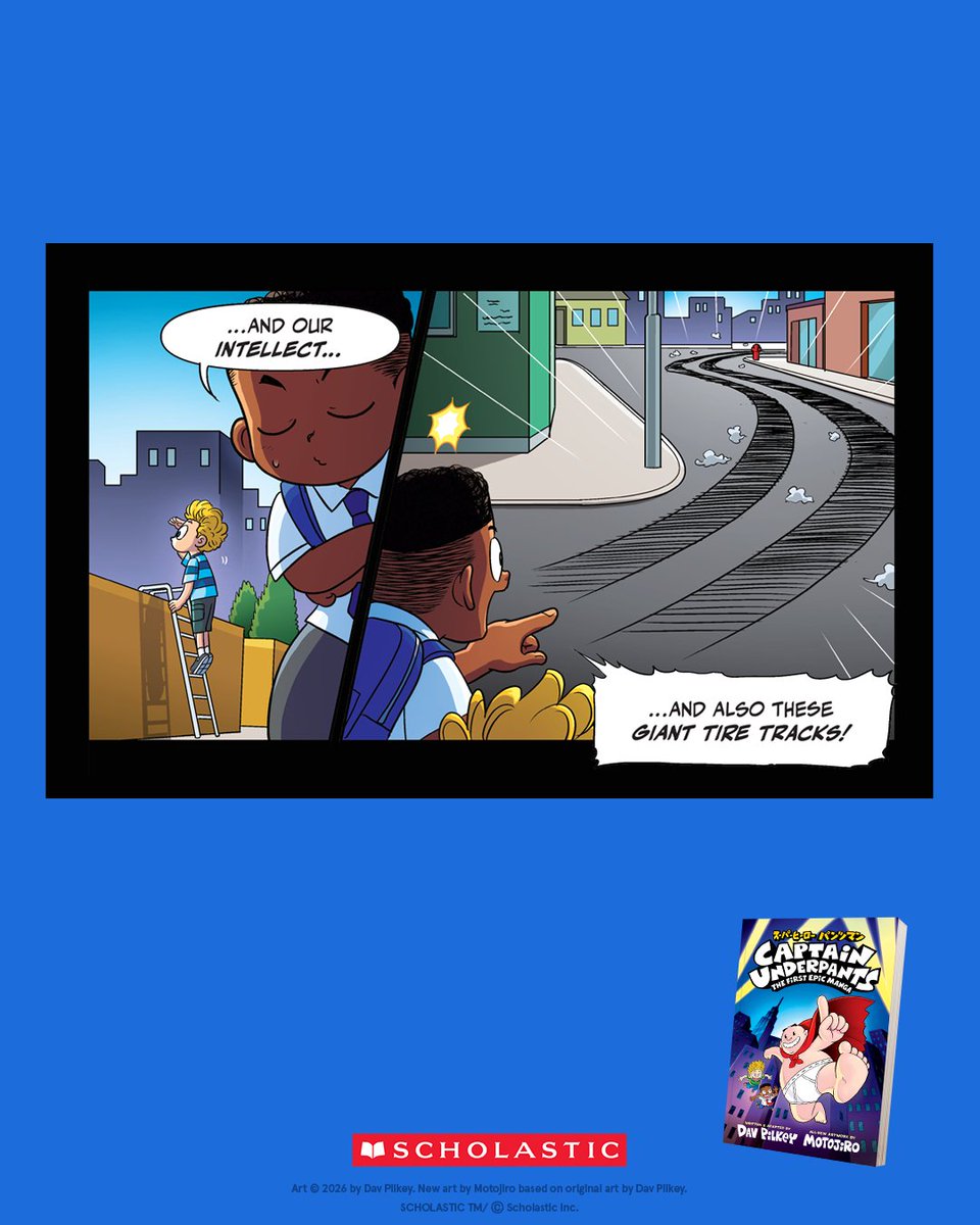 Scholastic's tweet photo. Check out Captain Underpants: The First Epic Manga, a hilarious, action-packed adventure by Dav Pilkey with stunning art by Motojiro!

Great for:
✅ Dog Man fans
✅ Comic & manga lovers
✅ Adventure seekers
✅ Nostalgic readers
✅ Anyone who loves a laugh

Get ready for nonstop fun kids will want to read again and again! Has your child read it? Share your review!

@scholasticcda @ScholasticUK @ScholasticAUS @graphixbooks