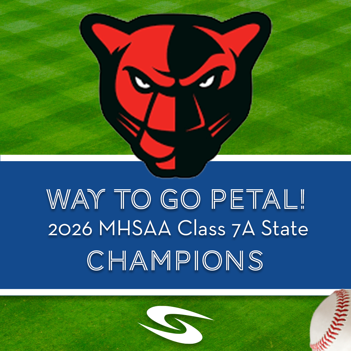 BoneSouthern's tweet photo. Congratulations to Petal High School on bringing home the 2026 MHSAA Class 7A State Championship! 🏆⚾

The Panthers captured the title with a 7-4 victory over Oxford during the championship series.  We’re proud to support one of our schools and celebrate this accomplishment! https://t.co/d30NOzRN26