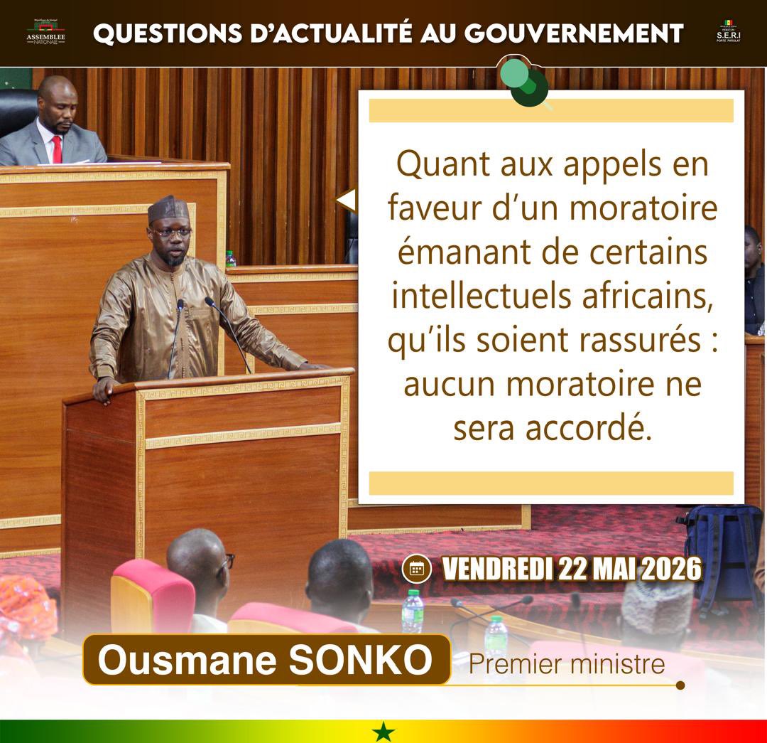 MarieMRKFF's tweet photo. Questions d'actualité au Gouvernement :
Le Premier Ministre Ousmane SONKO sur la loi relative à l'homosexualité. https://t.co/0WVGrC8nbd