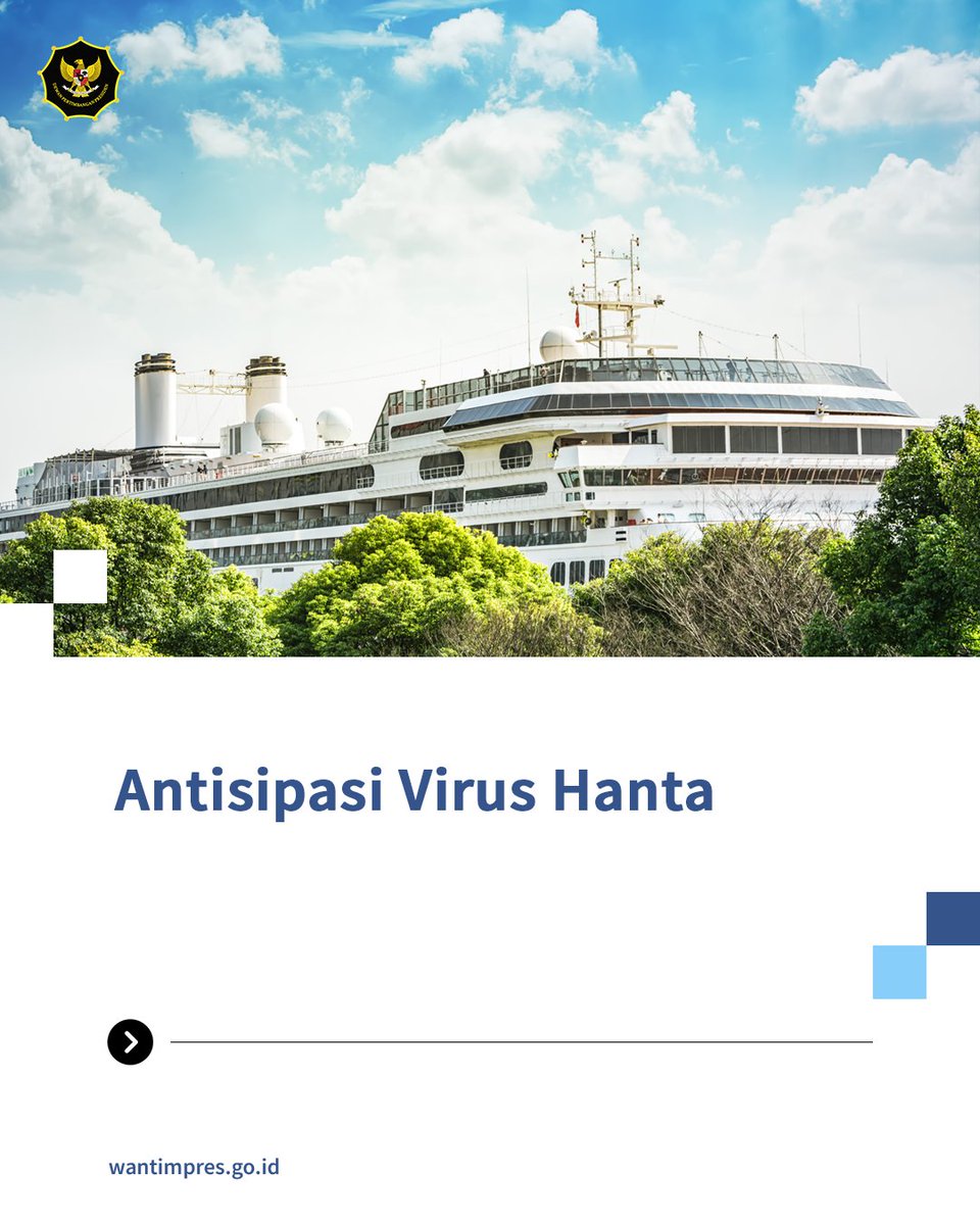 WantimpresRI's tweet photo. Waspada Hantavirus Pulmonary Syndrome, tetap tenang #SahabatWantimpres ⚠️
Virus Hanta dapat menular melalui kontak dengan tikus atau kotorannya. Jaga kebersihan rumah, cuci tangan, simpan makanan tertutup, dan hindari kontak dengan tikus untuk mencegah penularan. 🐭

#virushanta https://t.co/bYk9mkUUw8