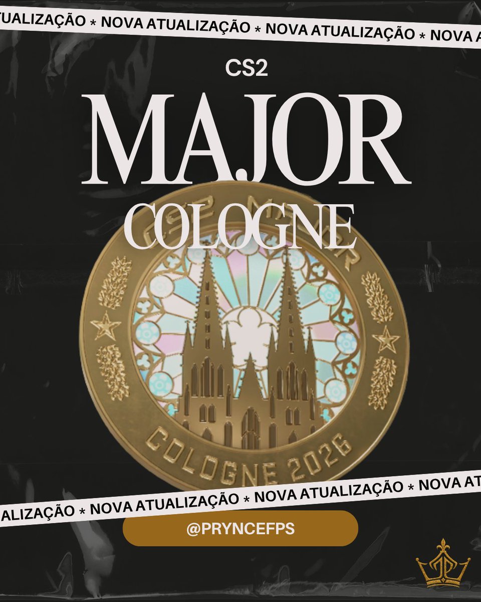 Pryncefps's tweet photo. SAIU! Nova atualização do CS2!!! 🔥
Chegou nesta quinta-feira a atualização do #IEM Cologne Major 2026.

✅ Novos stickers
✅ Skin lembrança personalizada
😭 Ultimo Major do Fallen...

Você já sabe. Redondo platinado é apenas para a realeza!

#cs2 #counterstrike #major #cs https://t.co/7v3pktalsN