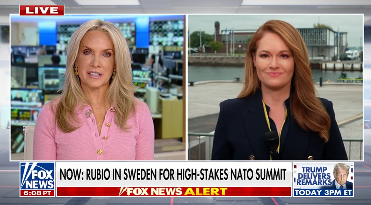 FNC_Ladies_Rule's tweet photo. 🇺🇸🇸🇪 @AmericaNewsroom with @DanaPerino 

The beautiful G-Force @GillianHTurner reporting from Helsingborg, Sweden!  

#SwissMiss https://t.co/LrAyd8SA4H
