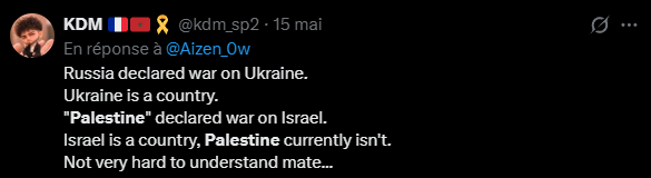 55Uolin's tweet photo. Bonjour
Pas sur qu'un joueur qui follow une personne qui est ouvertement Transphobe, soutien Israel, Conteste le génocide à Gaza et ne reconnait pas l'Etat de Palestine (La france le reconnait) donne une bonne image du club.
Des bisous
@TeamPepsMAX  @FelxGG @Xeriongdh https://t.co/ej9mMIqs0b