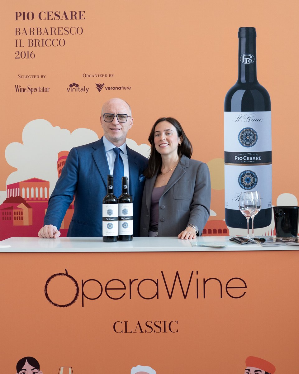 MyOperaWine's tweet photo. Here is the portrait of @PIOCESARE1881, one of the great Italian producers selected by Wine Spectator for #operawine2026. During this year's Grand Tasting, they shared with guests their Barbaresco Il Bricco 2016. Congratulations again! https://t.co/ZwESBpaLWL