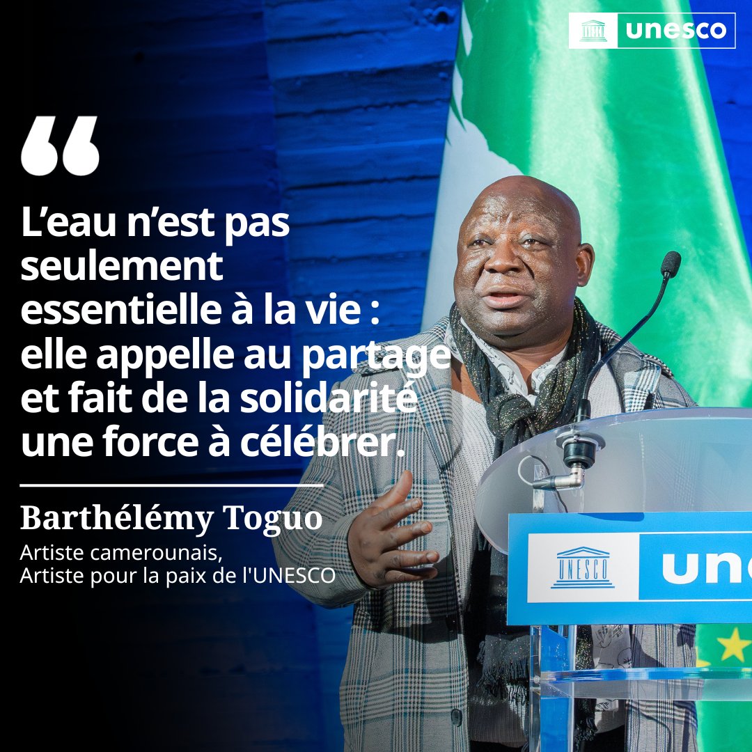 UNESCO_fr's tweet photo. 🌍 À l’occasion de la Semaine africaine, nous avons eu le plaisir d’accueillir Barthélémy Toguo (@btoguo2), Artiste pour la paix de l'@UNESCO_fr pour une intervention consacrée à l’eau, thème mis à l’honneur de cette édition 2026.

À travers ses œuvres, l’artiste camerounais explore les liens entre l’être humain et la nature, en abordant notamment les questions liées à l’eau, aux migrations, à la mémoire et à la justice sociale.

Cette rencontre a mis en lumière le rôle essentiel de l’art dans la sensibilisation aux grands enjeux contemporains, ainsi que sa capacité à nourrir le dialogue, la réflexion et l’engagement collectif.
