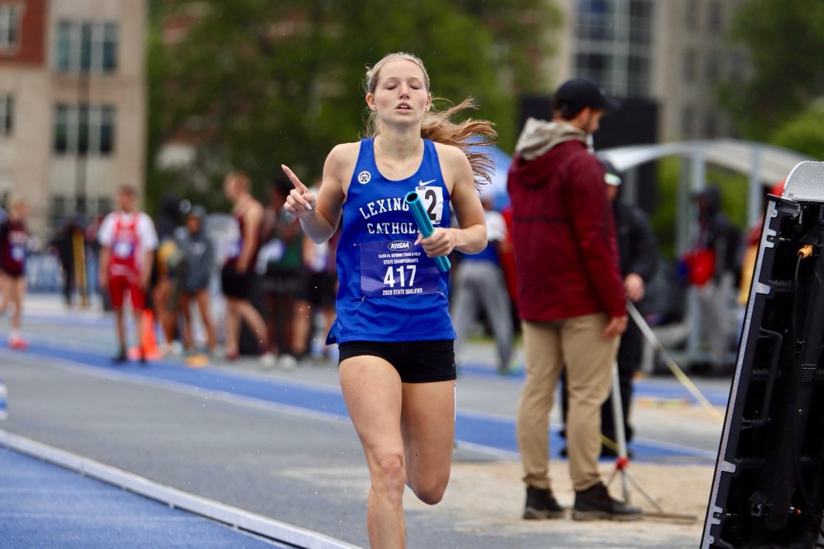 KHSAA's tweet photo. Congratulations to Lexington Catholic, the winner of the Class 2A Girls’ 4x800M Relay at the 2026 KHSAA Track &amp; Field State Championships presented by UK HealthCare #khstf https://t.co/YZMjeHzGqo