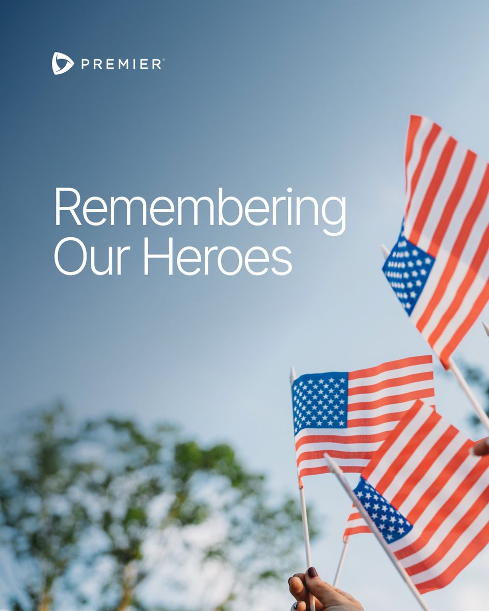 PremierHA's tweet photo. This Memorial Day, we pause to honor the brave individuals who gave their lives in service to our nation. Their courage, selflessness and dedication to the greater good will never be forgotten.

To the Premier employees who have served — either personally or through your families — thank you. Your sacrifice and commitment help protect the freedoms we value every day.