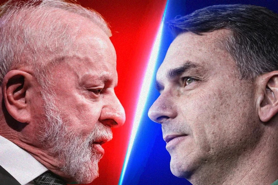 brpollsx's tweet photo. 🗳️ GERP: Flávio Bolsonaro (PL) lidera numericamente intenção de voto contra Lula (PT) no 2° turno. Petista lidera contra Ciro Gomes (PSDB), Romeu Zema (NOVO) e Ronaldo Caiado (PSD).

**Cenário 1**
🔵 Flávio Bolsonaro (PL): 47%
🔴 Lula (PT): 44%
⚪ Nenhum: 7%
❓ NS/NR: 2%

**Cenário 2**
🔴 Lula (PT): 41%
🟣 Ciro Gomes (PSDB): 31%
⚪ Nenhum: 25%
❓ NS/NR: 3%

**Cenário 3**
🔴 Lula (PT): 45%
🟠 Romeu Zema (NOVO): 34%
⚪ Nenhum: 18%
❓ NS/NR: 3%

**Cenário 4**
🔴 Lula (PT): 44%
🟢 Ronaldo Caiado (PSD): 32%
⚪ Nenhum: 20%
❓ NS/NR: 3%

📆 18 a 21 de maio.
👥 2.000 entrevistas.
📌 BR-06529/2026.
