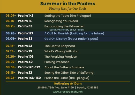 CTChurchAZ's tweet photo. We are looking forward to letting our souls soak in the Savior as we see His very heart in the Psalms this summer.  Make plans to join us. https://t.co/RFBDu8QuPT