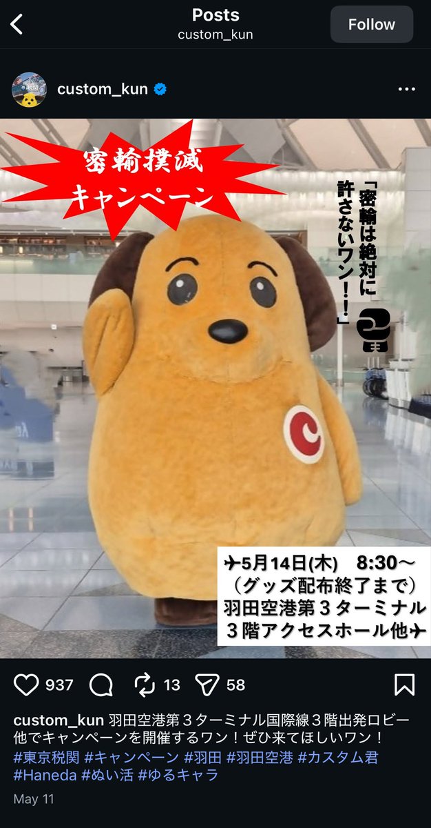 CreditCardSong's tweet photo. カスタム君インスタも毎日更新してるしぬいとか着ぐるみとか存在してるの今知り、意外と愛されてた、ごめん… と思って投稿スクロールしてたら物によって縦横比とかパーツの配置とかてきとうすぎてやっぱりそんなに作り手に愛されてないのかも… でも密輸撲滅のために頑張ってくれてありがとう https://t.co/C8IV0YANUz