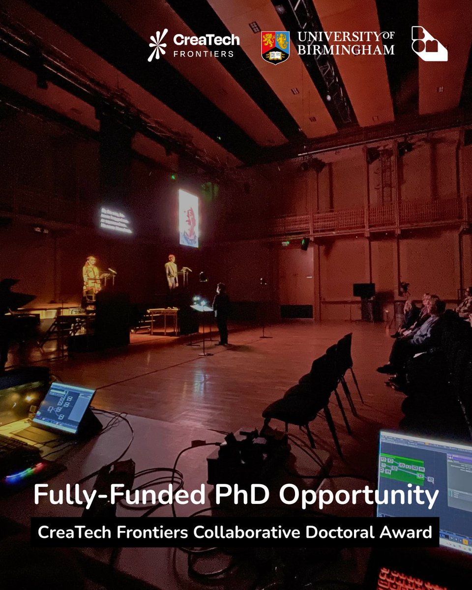 BOMlab's tweet photo. We’re excited to be partnering with @unibirmingham on a PhD opportunity, fully-funded by @UKRI_News via CreaTech Frontiers for the project, Shaping Space: Integrating Immersive Audio into Creative and Production Pipelines. Deadline is 27th May. Apply👉🏼 https://t.co/FIlJ9x3UQb https://t.co/iz7b9cXWUD