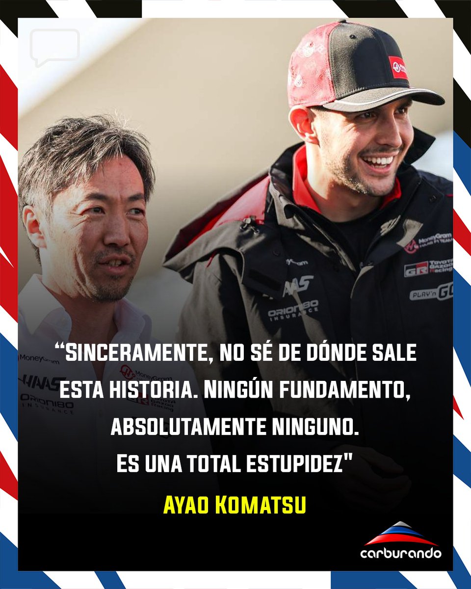 CarburandoTV's tweet photo. 😠 Ayao Komatsu, jefe de @HaasF1Team, salió a desmentir los rumores de una posible salida de @OconEsteban del equipo.

#F1 #Haas #Ocon https://t.co/FPsDHNqHjl