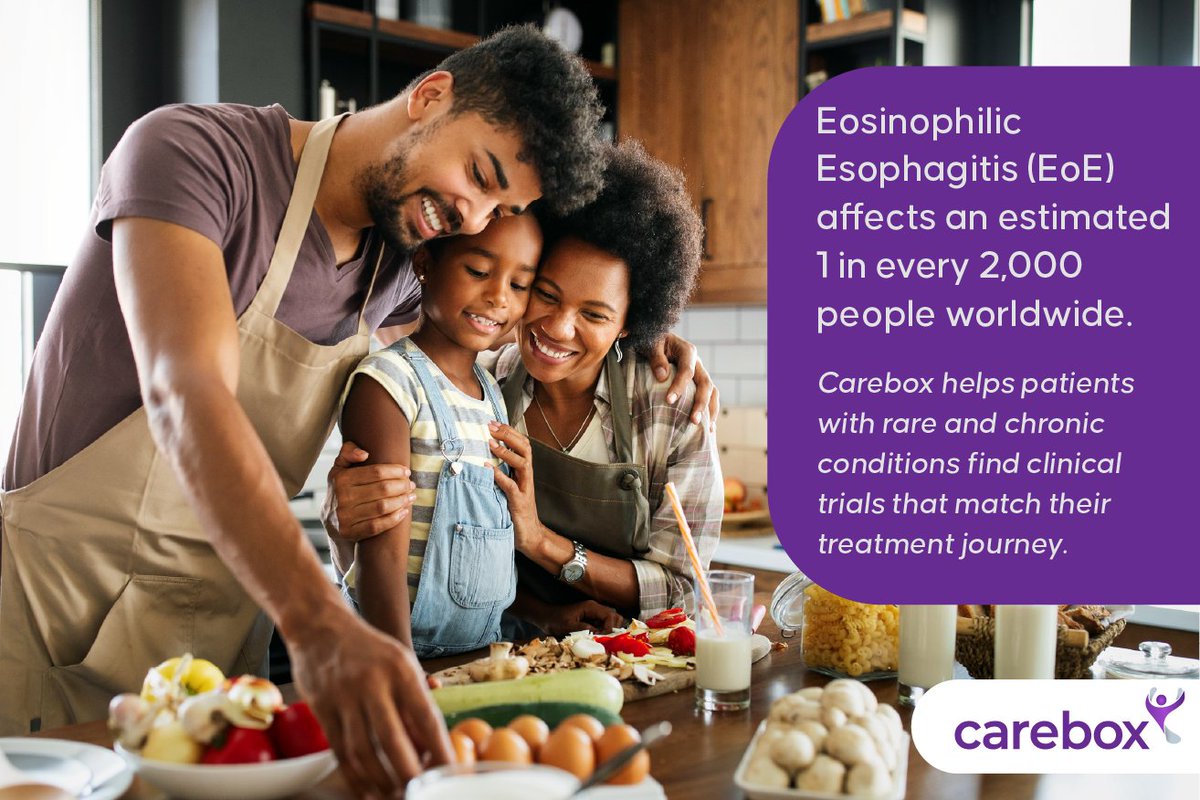 CareboxConnect's tweet photo. On #WorldEoEDay, we recognize the role clinical trials play in expanding options for patients living with EoE and other rare conditions.

https://t.co/OGZ5G5mPjj

#EoEDay #RareDiseaseAwareness #ClinicalTrials https://t.co/rEjmK9R5rR