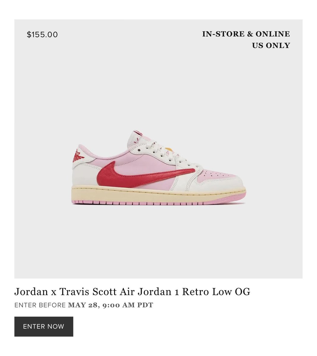 ChefDoomy's tweet photo. The Travis Scott Jordan 1 Low raffles are now live in the Kith app. https://t.co/dDor11rI7A