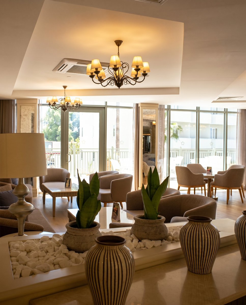 SideStarBeach's tweet photo. Those special moments where comfort meets elegance... In our stylish and serene lobby, sip your coffee and let yourself be carried away by the tranquil rhythm of your vacation.

Booking: https://t.co/1WFQo3ZCyo

#SideStarHotels #SideStarBeach #PureMomentsOfPleasure https://t.co/7eKMEq9wA3