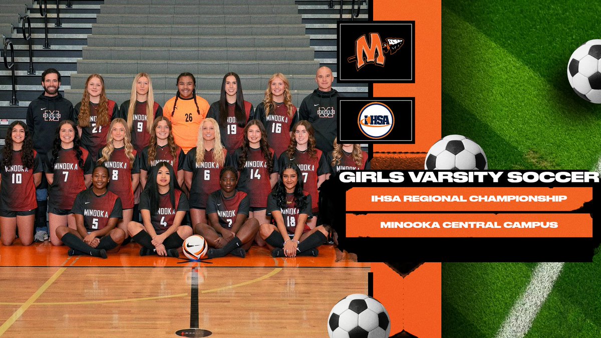 MCHS_AO's tweet photo. Good luck to our Girls Varsity Soccer team as they compete for a IHSA Regional Championship tonight vs United Township! 

Action starts at 6:00 PM at Minooka Central Campus! https://t.co/jkUNFDpkWb