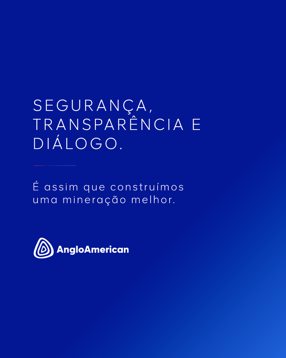 AngloAmericanBR's tweet photo. Participaremos do #TailingsBrazil2026, seminário do @ibram_mineracao sobre governança e segurança na gestão de rejeitos. Ana Cunha, nossa Diretora de Assuntos Corporativos e Sustentabilidade, está no painel sobre comunicação transparente com stakeholders, dia 26/05, às 14h.
#AngloAmericanBrasil