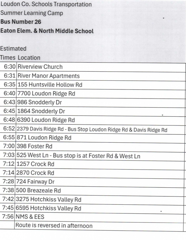 EatonElementary's tweet photo. 🚌☀️ Summer School Bus Routes Reminder! ☀️🚌 As summer school begins, please take a moment to review bus routes and stop times to ensure a smooth start each day!
🔄 Afternoon Routes: Please note that routes will be reversed for drop-off in the afternoon. https://t.co/Fl95wGoBcR