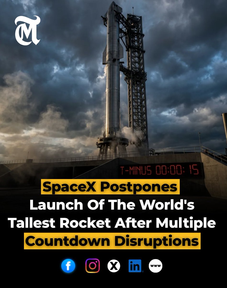 SpaceX postponed the launch of its Starship V3 rocket after the