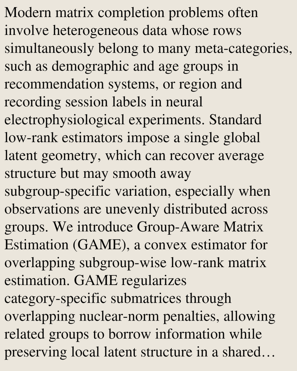 Statistics (Machine Learning) Papers tweet media